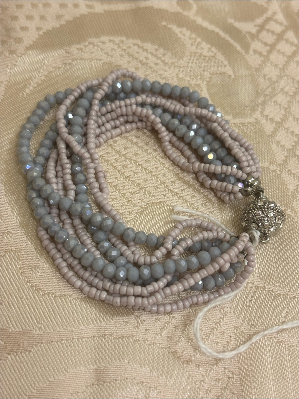 New Multistrand Crystal and Pastel Bracelet